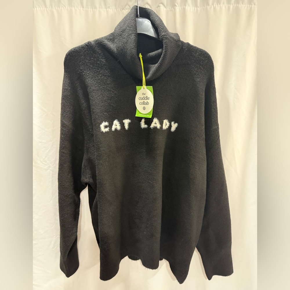 Black 'Cat Lady' Women's Top